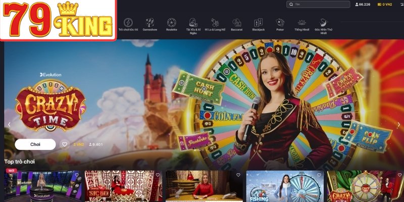 Evolution Gaming góp mặt tại Casino 79King