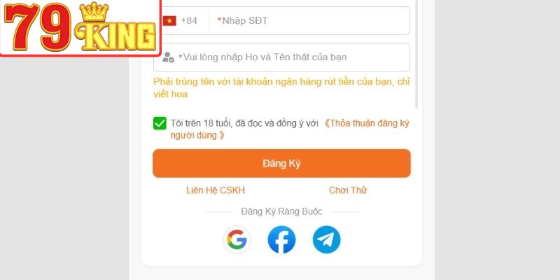 Thành viên mới cần nắm rõ quy định đăng ký 79King
