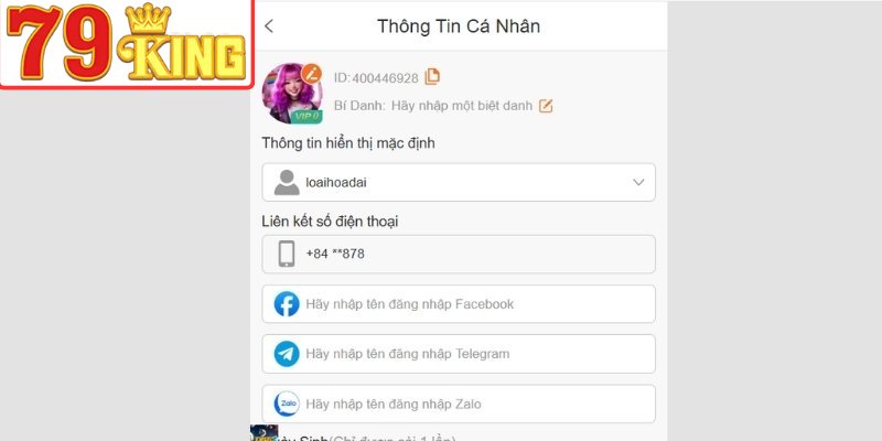 Điều khoản và điều kiện xác minh tài khoản mới tại 79King