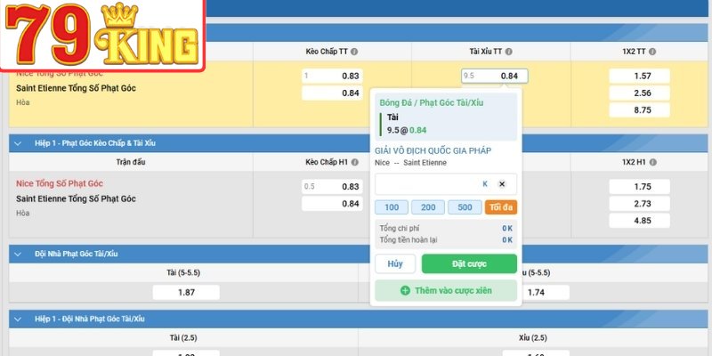 Cách đọc kèo tài xỉu góc dành cho người mới tham gia