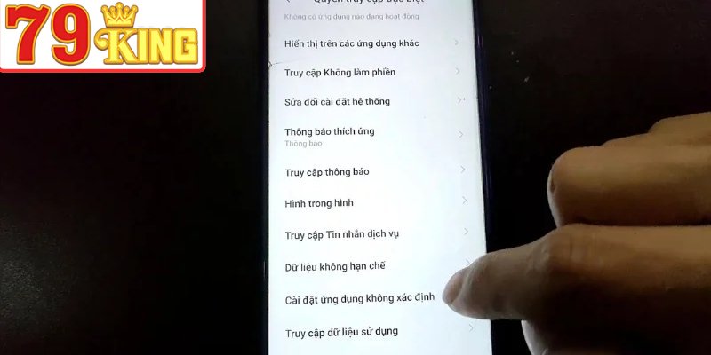 Các quyền cần cấp khi tải app 79King an toàn